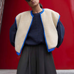 BY-BAR Gio Oversized Reversible Gilet in Kingsblue
