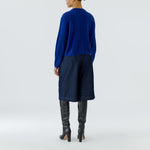 OUI Ilaya Button Up Cardigan in Royal Blue