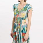 MISS JUNE Taly Printed Long Dress in Multi