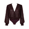 AUBADE Les Body Long Sleeve Bodysuit in Supreme Burgundy