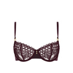 AUBADE Eloge du Desir Half Cup Bra in Deep Berry