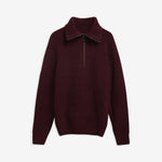 BARBOUR Riggbay Knitted Half Zip Jumper in Chestnut