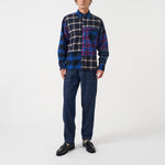 UNIVERSAL WORKS Lazy Day Patchwork Check Shirt in Blue