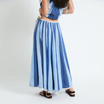SOPHIE + LUCIE Circo Voile Stripe Skirt in Blue