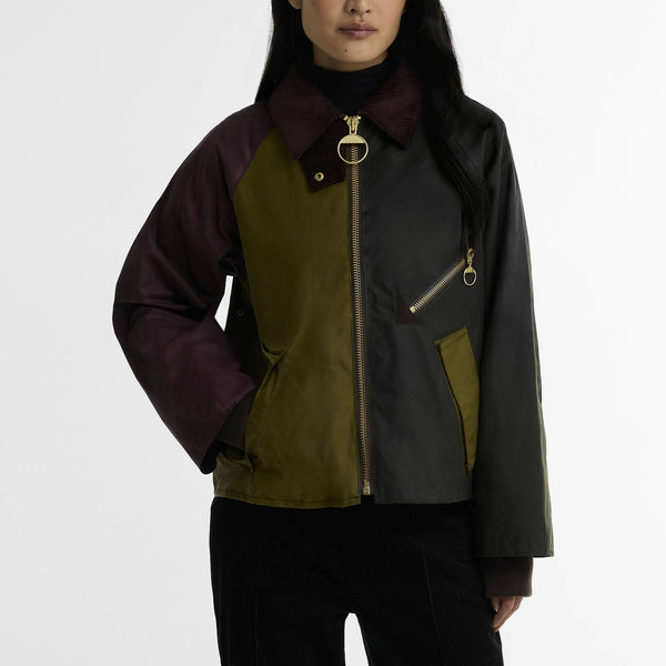 BARBOUR Arlene Wax Jacket in Golden Olive/Fern/Bordeaux/Muted