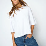 MOS MOSH MMNatalie Round Neck Boxy T-Shirt in White