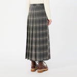 WEEKEND MAX MARA WKDPrisma Tartan Wrap Skirt in Dark Grey