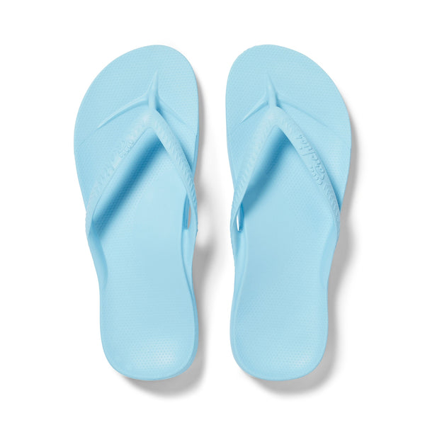 ARCHIES Arch Support Flip Flops in Sky Blue