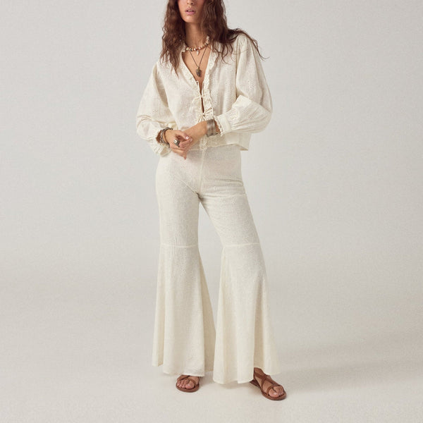 MAISON HOTEL Irene Long Sleeve Blouse in Chalk