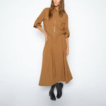 MOS MOSH MMAndrea Sato Short Bomber Jacket in Dark Camel