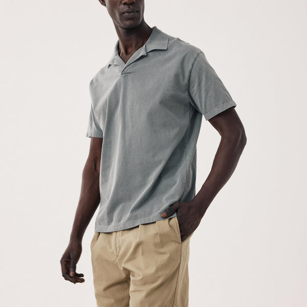 HARTFORD Oe Short Sleeve Polo Shirt in Cactus