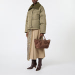 WEEKEND MAX MARA WKARio Calfskin Suede Tote Bag in Chocolate