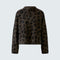 OUI Leopard Print Jumper in Dark Brown/Grey-Black