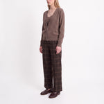 ARTLOVE Anelia V Neck Button Front Cardigan in Brown