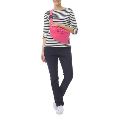 MOUSQUETON Bannalec Printed Zipped Fanny Pack in Pink