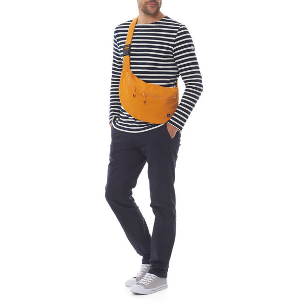 MOUSQUETON Bannalec Canvas Sling Bag in Saffron