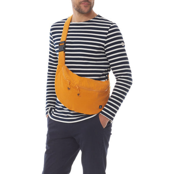 MOUSQUETON Bannalec Canvas Sling Bag in Saffron