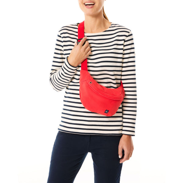 MOUSQUETON Bannou Small Canvas Bag in Red Pepper
