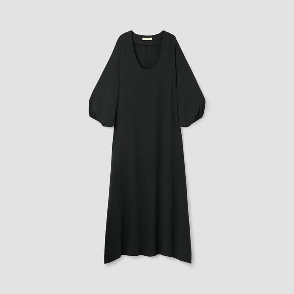 BEAUMONT ORGANIC Henrietta Cheesecloth Dress in Black