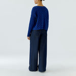 OUI Sirah Cable Knit Jumper in Royal Blue