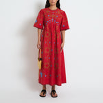 SOPHIE + LUCIE Amapola Embroidered Dress in Red