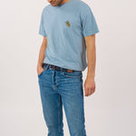 BILLYBELT Elastic Woven Belt in Slate Blue