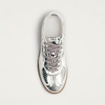 ALOHAS Tb.490 Rife Shimmer Leather Sneakers in Silver/Cream