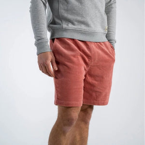 Beach Horizon Cord Shorts in Cedar Red