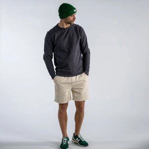 Beach Horizon Cord Shorts in Ivory
