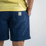Beach Horizon Cord Shorts in Ocean Blue