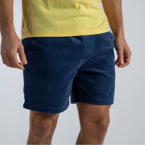 Beach Horizon Cord Shorts in Ocean Blue