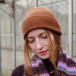 QUINTON & CHADWICK Lambswool Beanie Hat in Spaniel