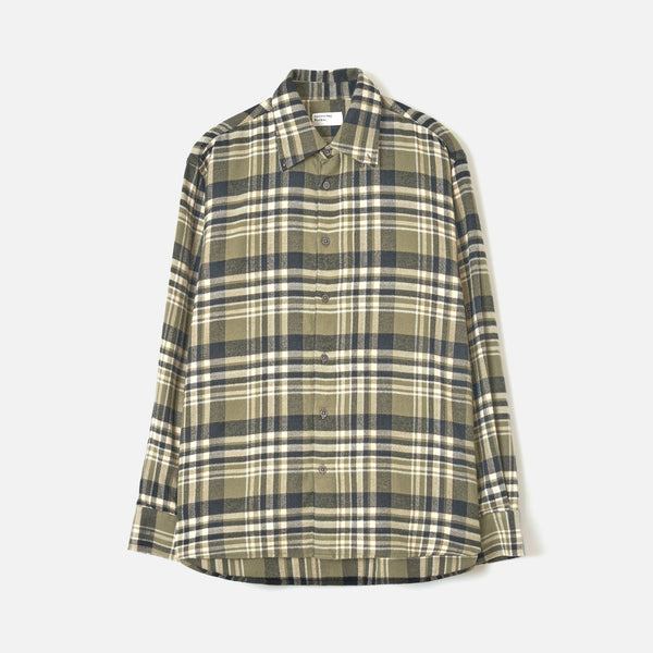 UNIVERSAL WORKS Standard Jazz Check Shirt in Olive