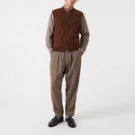 UNIVERSAL WORKS Zip Waistcoat in Cacao
