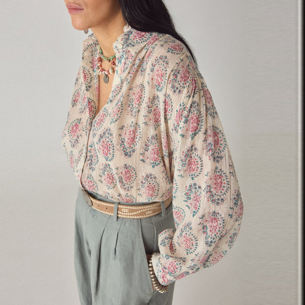 MAISON HOTEL Mary Shirt in Azalea Dusty