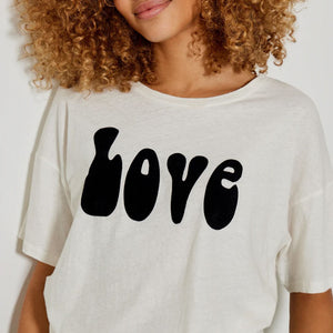 Love T Shirt in White/Black