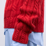 THE NEW SOCIETY Bluebell Cotton Jumper in Tulip Red