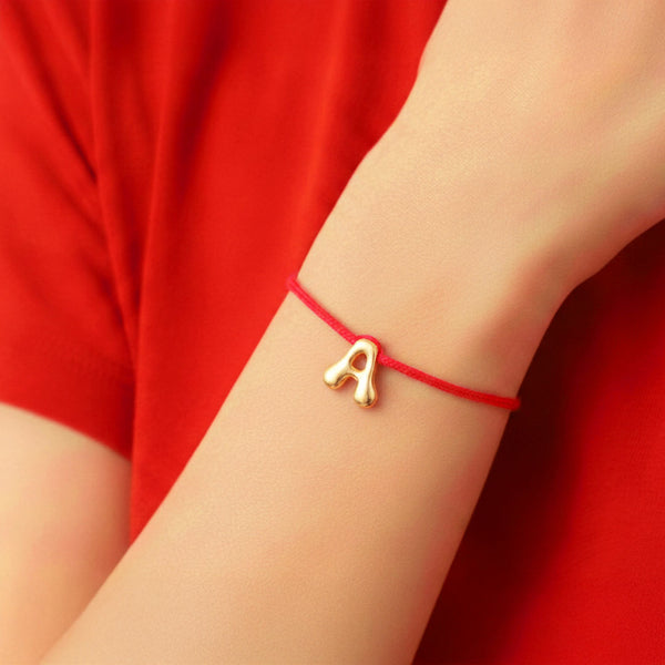 LA MOME BIJOU Joy Letter Bracelet in Orange