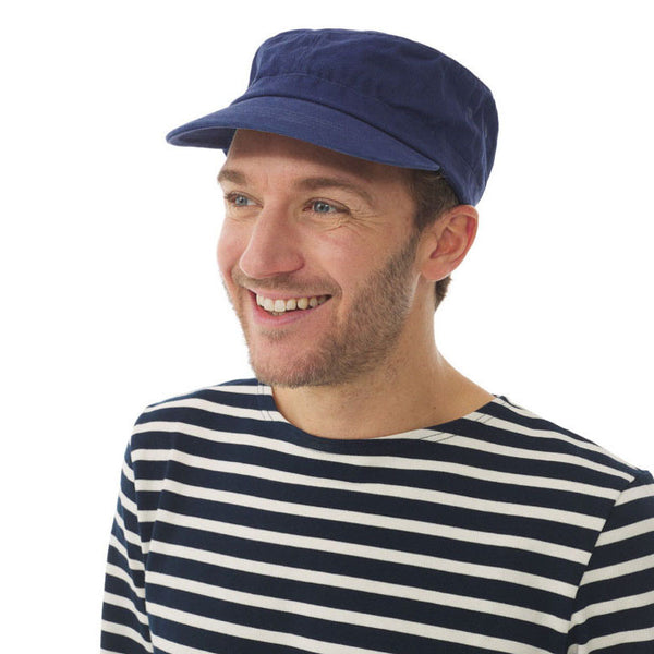 MOUSQUETON Brieu Cotton Cap in Regatta Blue