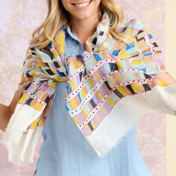 STORIATIPIC Brigite Scarf in Brown