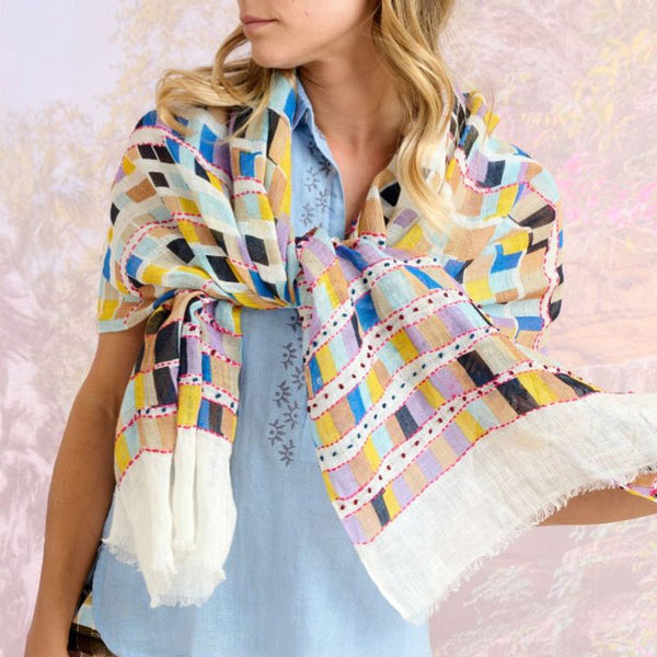 STORIATIPIC Brigite Scarf in Brown