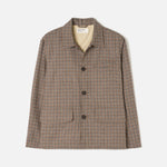 UNIVERSAL WORKS Franck Lester Dogtooth Jacket in Taupe