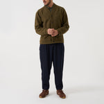 UNIVERSAL WORKS Advance Wool Mix Cardigan in Olive