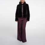 RINO & PELLE Lambra Short Faux Fur Jacket in Peated