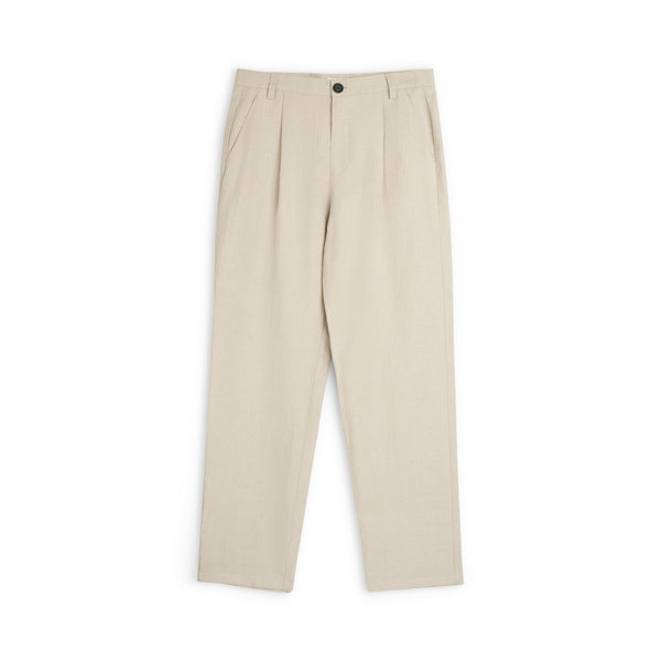 OLIVER SPENCER Morton Pleated Trousers in Wilkes Sand