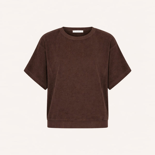 BY-BAR Nuki Slub Top in Coffee Bean