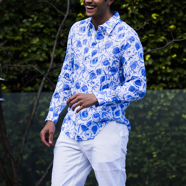PINK HOUSE MUSTIQUE Pomegranate Shirt in Blue
