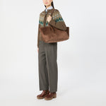 WEEKEND MAX MARA WKAPesi Calfskin Suede Tote Bag in Chocolate