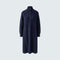 OUI Quarter Zip Funnel Neck Midi Dress in Dark Blue