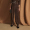 SOPHIE + LUCIE Linda Velvet Trousers in Taupe